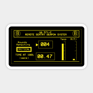 Aliens Sentry Gun Unit Display Sticker